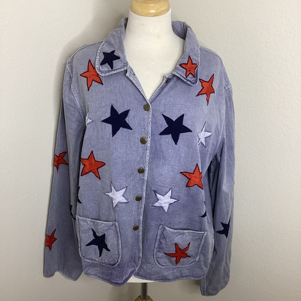 Vintage Patchington Chore Jacket Stars Americana Lg